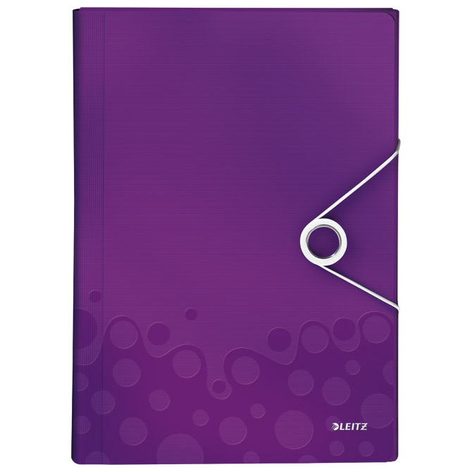 000023566 Mapa za kućni budžet 6 pregrada s gumicom pp Wow Leitz 45890162 ljubičasta - Slika 1