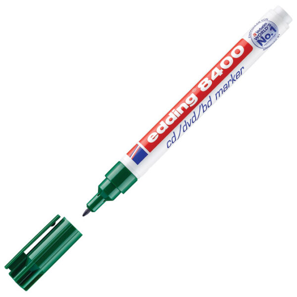 Marker za CD/DVD permanentni 0,5-1 mm Edding 8400 zeleni