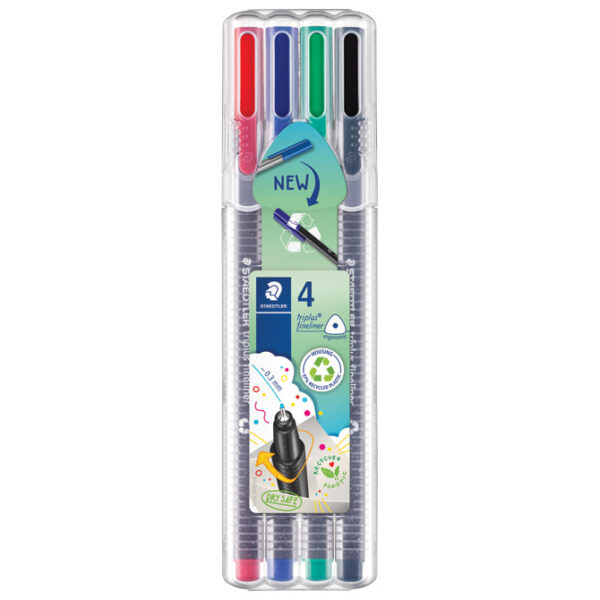 Flomaster fineliner 0,3 mm pk4 Triplus Staedtler 334 SB4