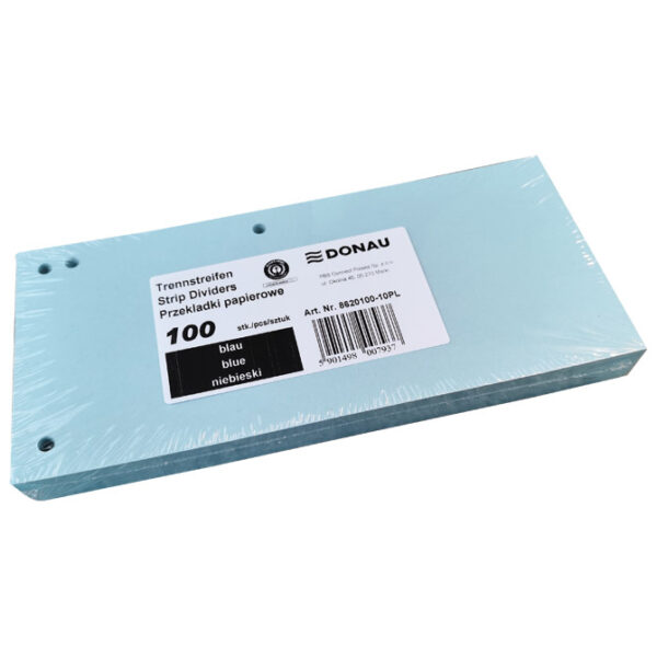 Pregrada kartonska 23,5x10,5 cm pk100 Donau 8620100-10PL plava