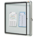 Ploča oglasna magnetna-staklena krilna vrata  69,2x75,2x4,5 cm Nobo 1902578 bijela