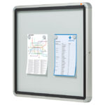 Ploča oglasna magnetna-staklena krilna vrata  69,2x75,2x4,5 cm Nobo 1902578 bijela - Slika 2