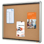 Ploča oglasna pluto-staklena krilna vrata 100x75,2x7,7 cm Nobo 1902564 - Slika 2