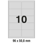 Etikete Laser  96x50,8 mm polyester pk20L Zweckform L6012-20 srebrne