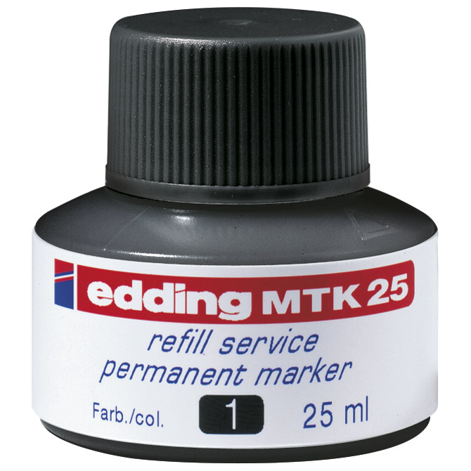 000024645 Tinta za marker permanentni 25ml Edding MTK25 crna - Slika 1