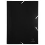 Fascikl klapa s gumicom pp A4 Exacompta 55901E crni