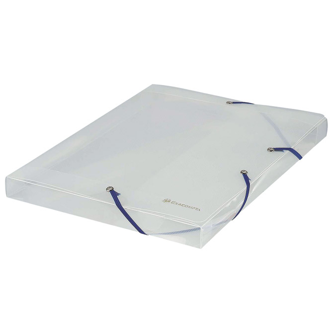 000024732 Mapa s gumicom hrbat-25 mm A4 pp Crystal Exacompta 5962E prozirna - Slika 1