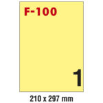 Etikete ILK 210x297 mm pk100L Fornax F-100 žute