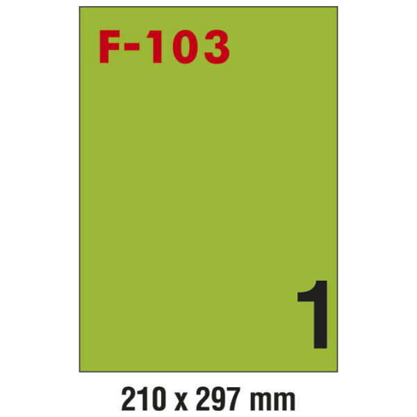 Etikete ILK 210x297 mm pk100L Fornax F-103 zelene