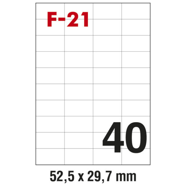 Etikete ILK  52,5x29,7 mm pk100L Fornax F-21