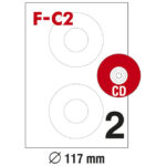 Etikete ILK za CD/DVD fi-117 mm pk100L Fornax F-C2