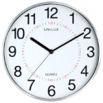 Sat zidni fi-28,5 cm Aria Unilux metal 400094280 sivi