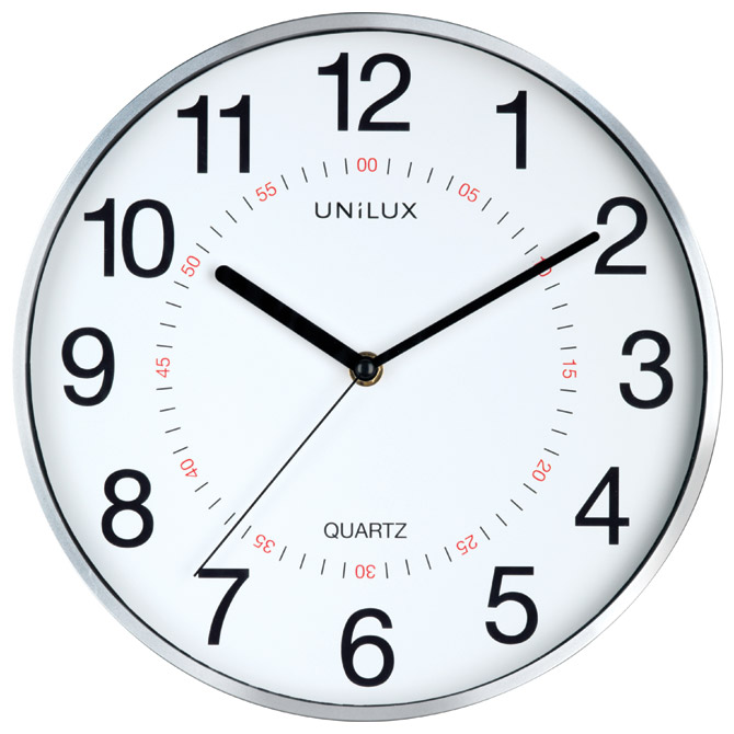 000025275 Sat zidni fi-28,5 cm Aria Unilux metal 400094280 sivi - Slika 1