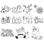 Žig s motivom 11 uzoraka drveni novogodišnji Heyda 20-48886 80 - Slika 3