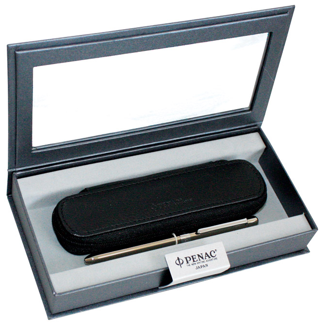 000026564 Set poklon olovka multifunkcijska ELE + etui kožni Penac srebrna - Slika 1