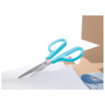 Škare uredske 17,5 cm nehrđajući čelik Fitcut Curve SC-175S Plus.35052 svijetloplave blister - Slika 3