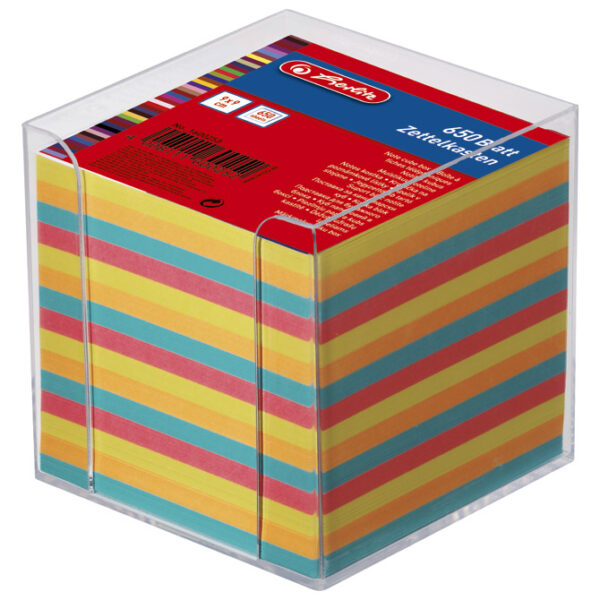 Blok kocka pvc  9x9x9 cm s papirom u boji Herlitz 1600253