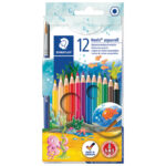 Boje drvene-vodene  12boja+kist Noris Aquarell Staedtler 144 10NC12 blister