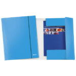 Fascikl klapa s gumicom karton A4 Wow Leitz 39830036 metalik svijetloplavi