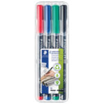 Marker permanentni 1 mm pk4 reciklirani Lumocolor Staedtler 317 WP4