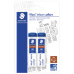 Mine 0,5 mm HB pk2 Mars micro carbon Staedtler 2505HBBK2D blister