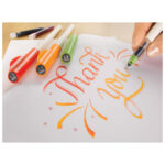 Nalivpero za kaligrafiju 2,4 mm set Parallel pen Pilot FP3-24-SSN sivo/narančasto - Slika 4