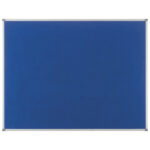 Ploča pluto/tkanina  90x60 cm jednostrana aluminijski okvir Nobo 1900915 plava