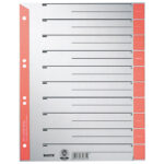 Pregrada kartonska A4 Leitz 16520325 crvena