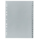 Pregrada plastična A4 A-Z 20L Herlitz 10843522 siva