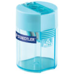 Šiljilo metalno s pvc kutijom 2rupe Staedtler 512 006-37 tirkiz!!