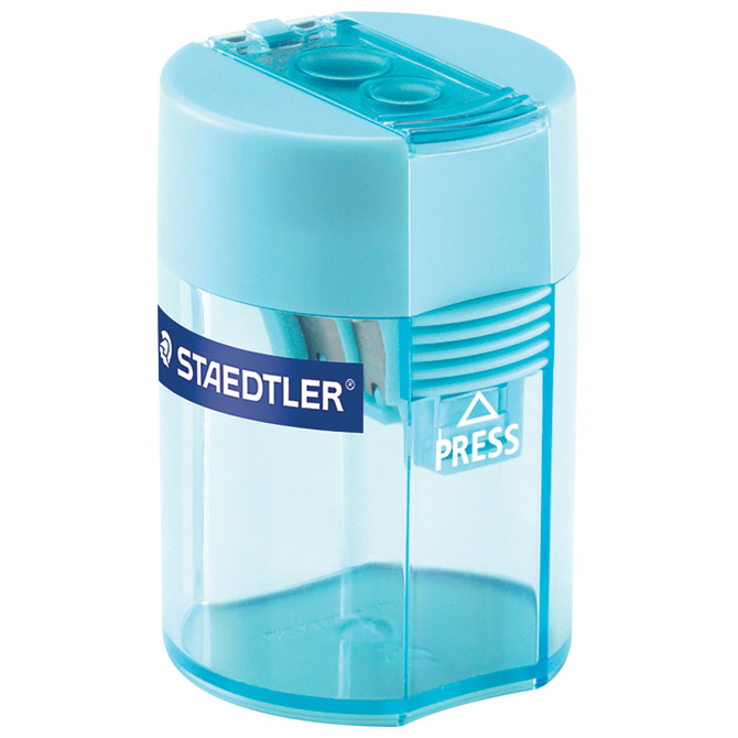 000038848 Šiljilo metalno s pvc kutijom 2rupe Staedtler 512 006-37 tirkiz!! - Slika 1
