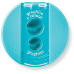 Šiljilo metalno s pvc kutijom 2rupe Staedtler 512 006-37 tirkiz!! - Slika 3