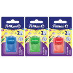 Šiljilo pvc s pvc kutijom 2rupe Pelikan 700245 sortirano blister