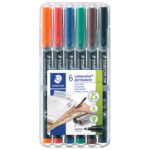 Marker permanentni 0,6 mm pk6 reciklirani Lumocolor Staedtler 318 WP6