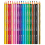 Boje drvene  20boja Sparkle+šiljilo Sleeve mini metalna kutija Faber-Castell 201641 - Slika 3