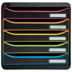 Kutija s  5 ladica (rub sort boje) Exacompta 309914D crna - Slika 2