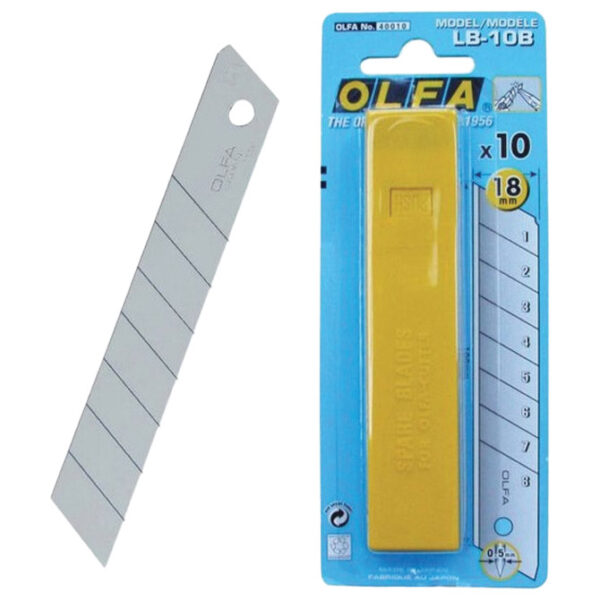Nož za skalpel 18 mm pk10 Olfa LB-10B srebrni blister