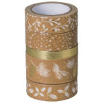 Traka Deco ljepljiva Natur s uzorkom pk5 Heyda 20-35845 27 zlatno bijela