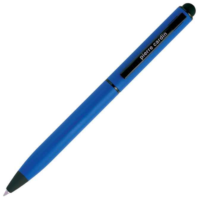 000041837 Olovka kemijska metalna gumirana+touch pen Celebration Pierre Cardin B0101706IP3 plava - Slika 1