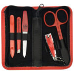 Set manikir 1/5 koža Kellermann L52124MCRED crveni