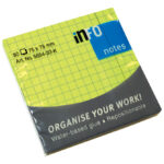 Blok samoljepljiv  75x75 mm karo 80L Global Notes 5654-33-K neon-zeleni