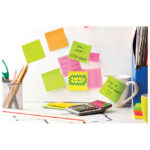 Blok samoljepljiv  75x75 mm karo 80L Global Notes 5654-34-K neon-žuti - Slika 3