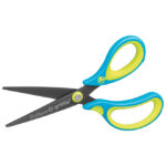 Škare školske 15 cm Griffix Pelikan 810241 (100401654) neon plavo-žute blister - Slika 2