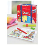 Flomaster školski  40boja u metalnoj kutiji Connector Kofer Faber-Castell 155535 - Slika 3