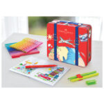 Flomaster školski  40boja u metalnoj kutiji Connector Kofer Faber-Castell 155535 - Slika 4