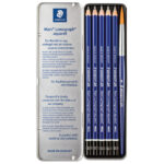 Olovka grafitna pk5+kist u metalnoj kutiji Mars Lumograph aquarell DesignJourney Staedtler 100A G6!! - Slika 2