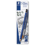 Olovka grafitna pk5+kist u metalnoj kutiji Mars Lumograph aquarell DesignJourney Staedtler 100A G6!! - Slika 3
