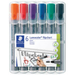 Marker Flipchart 2 mm pk6 reciklirani Lumocolor Staedtler 356 WP6 sortirano