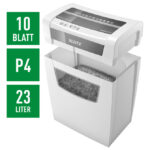 Uništavač dokumentacije  10 listova IQ Home Leitz 80090100 bijelo/sivi - Slika 5