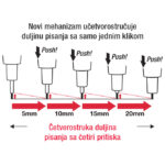 Olovka tehnička 0,5 mm grip Protti Penac MP0105-WH-01 bijela - Slika 2